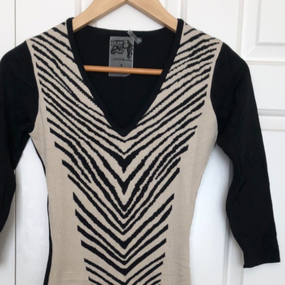 Striped Sweater Dress- Size Small - Picture 2 of 3